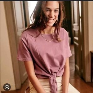 NWT Sezane Seth T-Shirt, sz XS, “Glycine” color